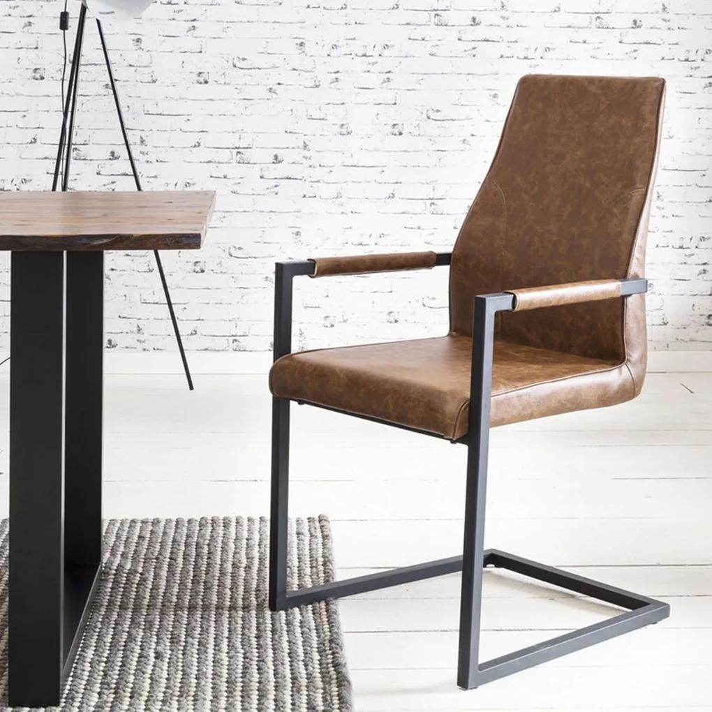 Svetlohnedá Jedálenská stolička 63 × 54 × 101,5 cm SALESFEVER