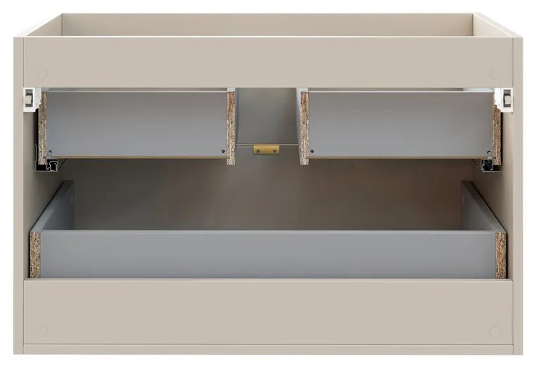 Závesná skrinka Dalia kašmírová so zápustným umývadlom 80 cm kašmír