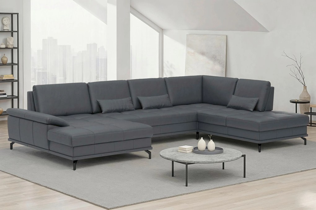 XXXLutz SEDACIA SÚPRAVA, koža, čierna Sit & More - Sedačky - 00014403971L