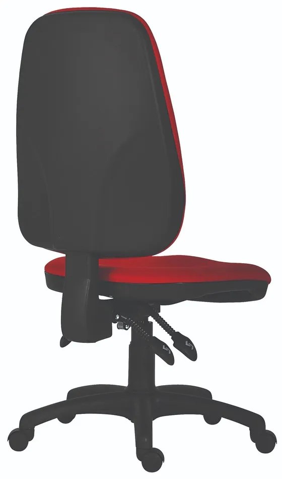 Pracovná stolička Bauer bez podrúčok, červená