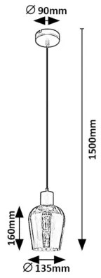 Rabalux 72270 - Luster na lanku FLORIAN 1xE27/40W/230V