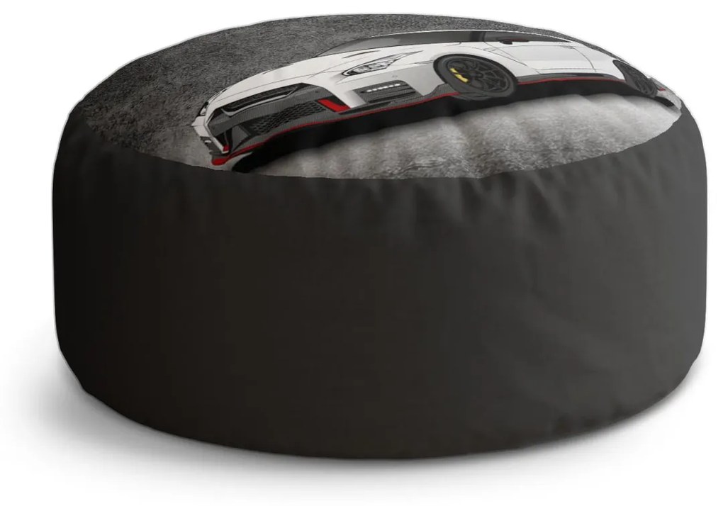 Sablio Taburet Circle Nissan GTR 35 Sivý: 40x50 cm