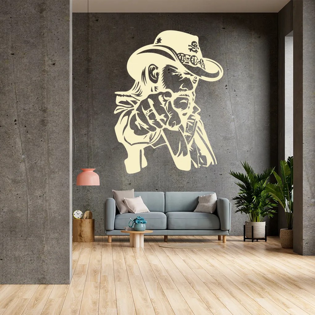 Veselá Stena Samolepka Lemmy Kilmister Farba: růžová, Veľkosť: 40 x 53 cm