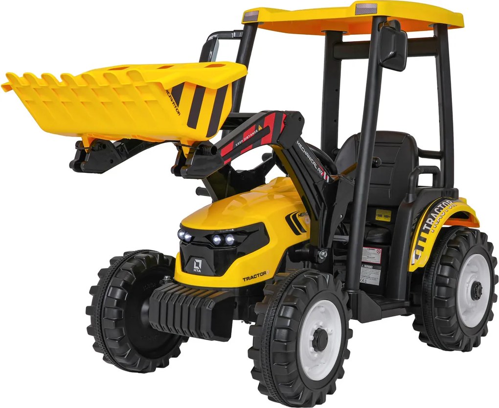 Ramiz MEGA Traktor D68 s prívesom žltý