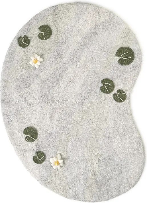 Svetlosivý bavlnený detský hrací koberec 130x170 cm Swan Lake – Lorena Canals