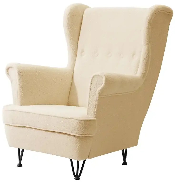 Skandinávske kreslo MARS Krémový