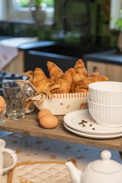 Béžová bavlnená detská chňapka - podložka Your Favorite Breakfast - 20*20 cm