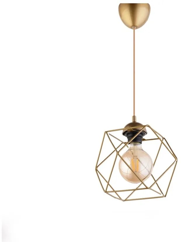 Závesné svietidlo v zlatej farbe s kovovým tienidlom – Opviq lights