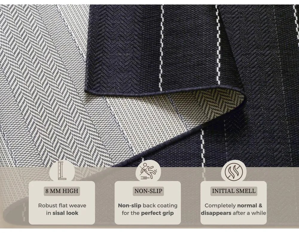 Čierny vonkajší koberec Hanse Home Sunshine, 200 x 290 cm