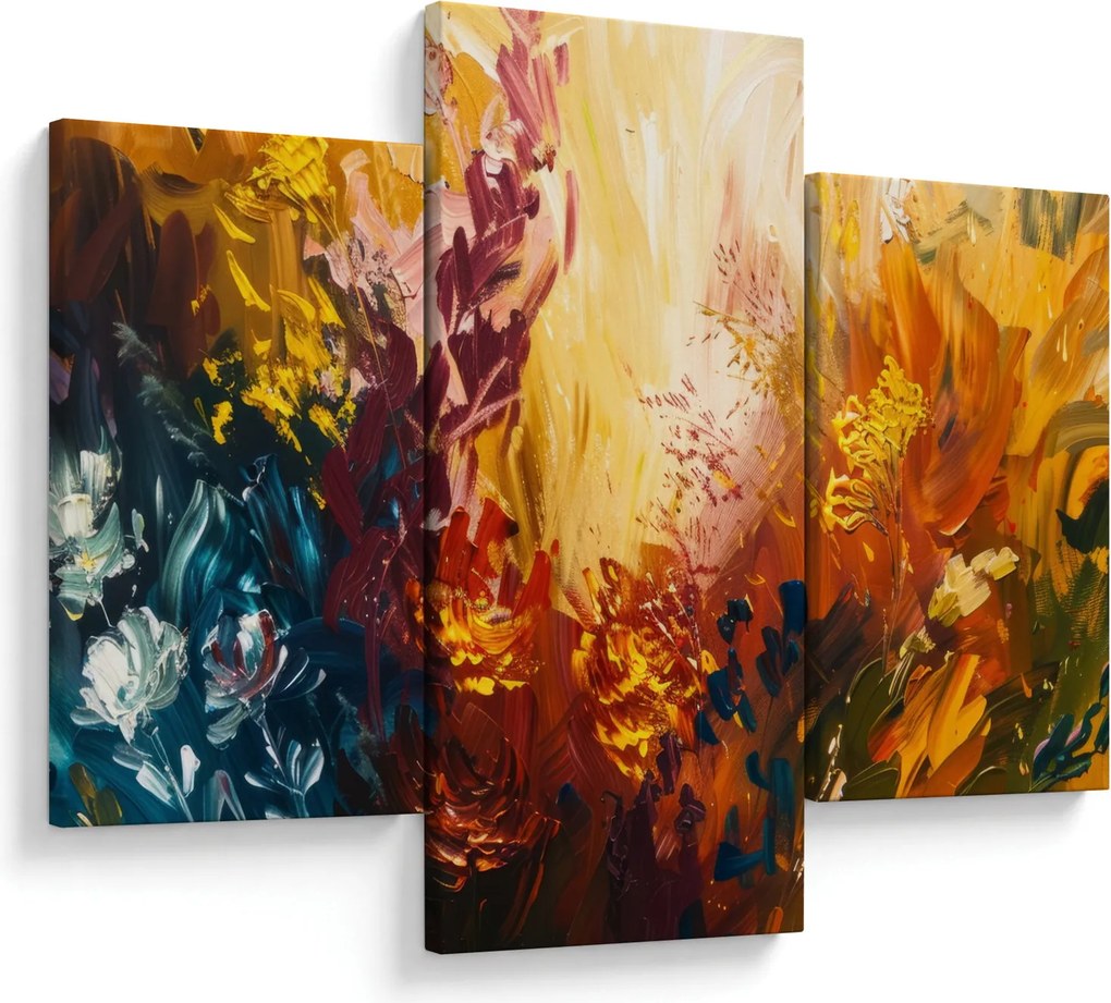 Obraz - Abstraktná maľba kvetov (90x60 cm)