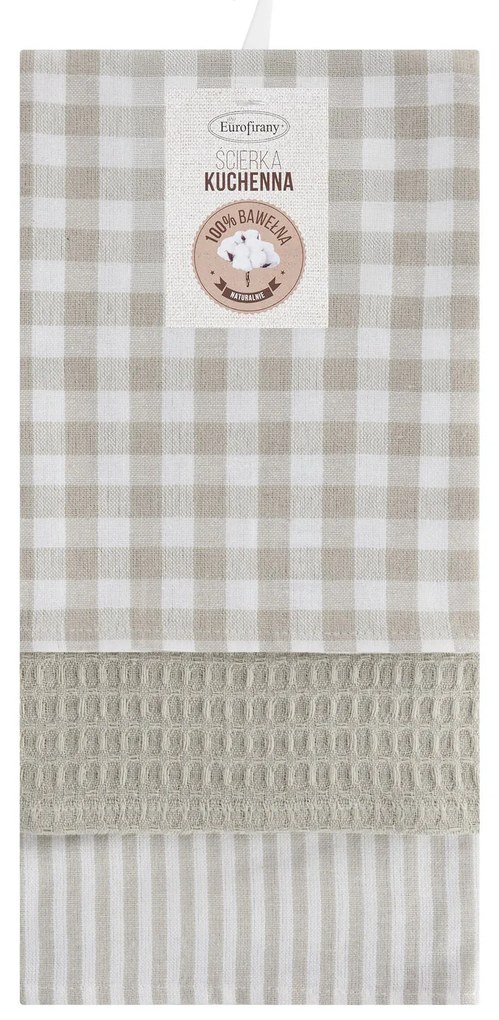 KUCHYNSKÁ UTIERKA LUCY SADA 3 KS 50X70 CM BÉŽOVÉ