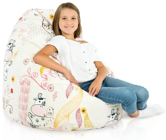 Sedací vak BAG Sako Design Kravička Veľkosť: XL