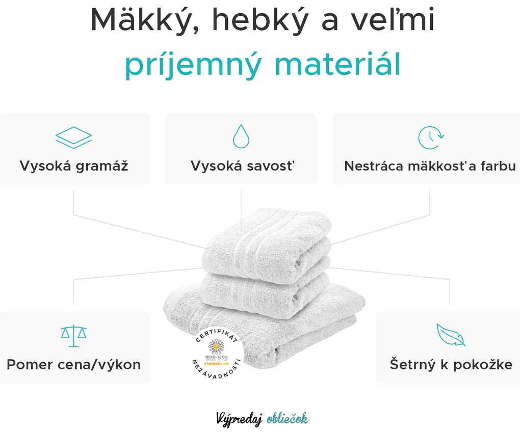 Uterák Comfort 50 x 100 cm čierny, 100% bavlna