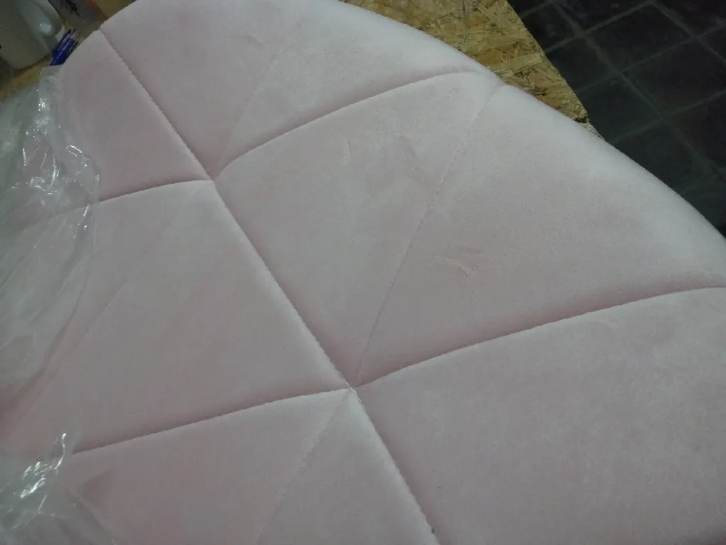 AKCE Púdrovo ružové kancelárske kreslo AVOLA VELVET II. akosť