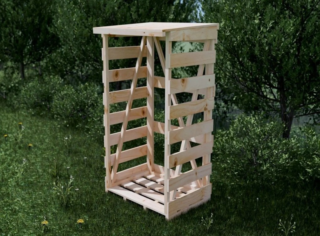 Modulovateľný prístrešok na drevo 1-Kubík (0,9 x 1,0 m)