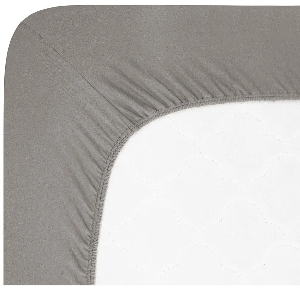 Tmavosivá napínacia plachta jersey 120x200 cm Boxspring – Andrea Simone