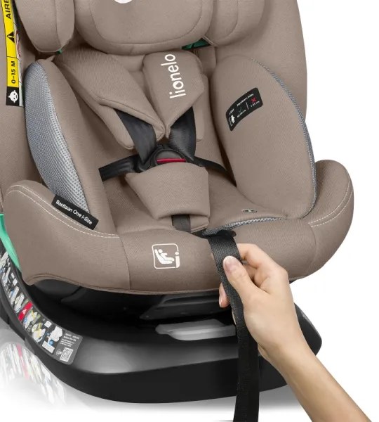 Lionelo - Autosedačka s otočnou základňou BASTIAAN ONE i-Size 40-150 cm Beige Sand