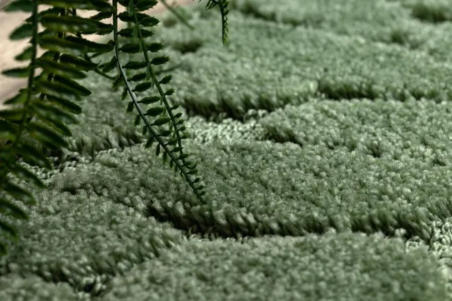 Kúpeľňový koberček SUPREME STONES kamienky, zelený kruh