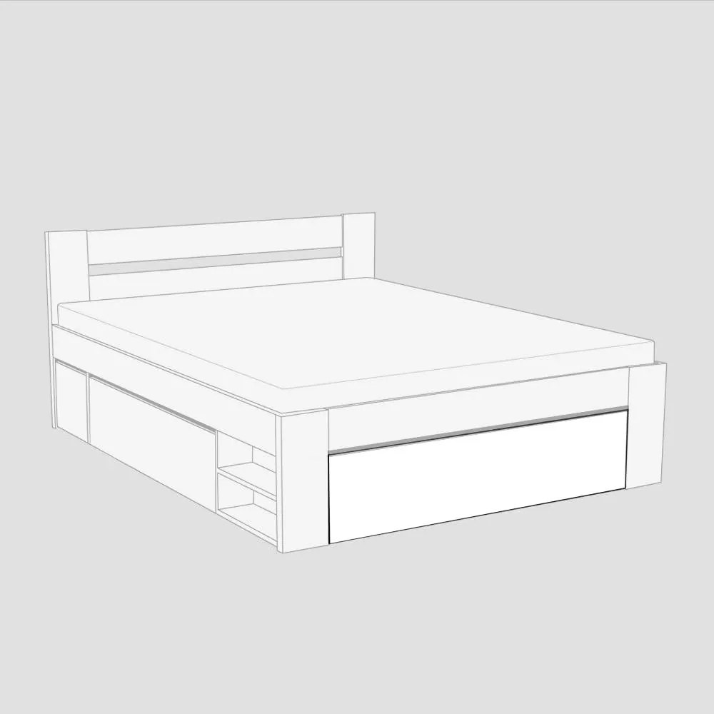 BTC KIRA ČELO 2: 160x200 Varianta: BIELA