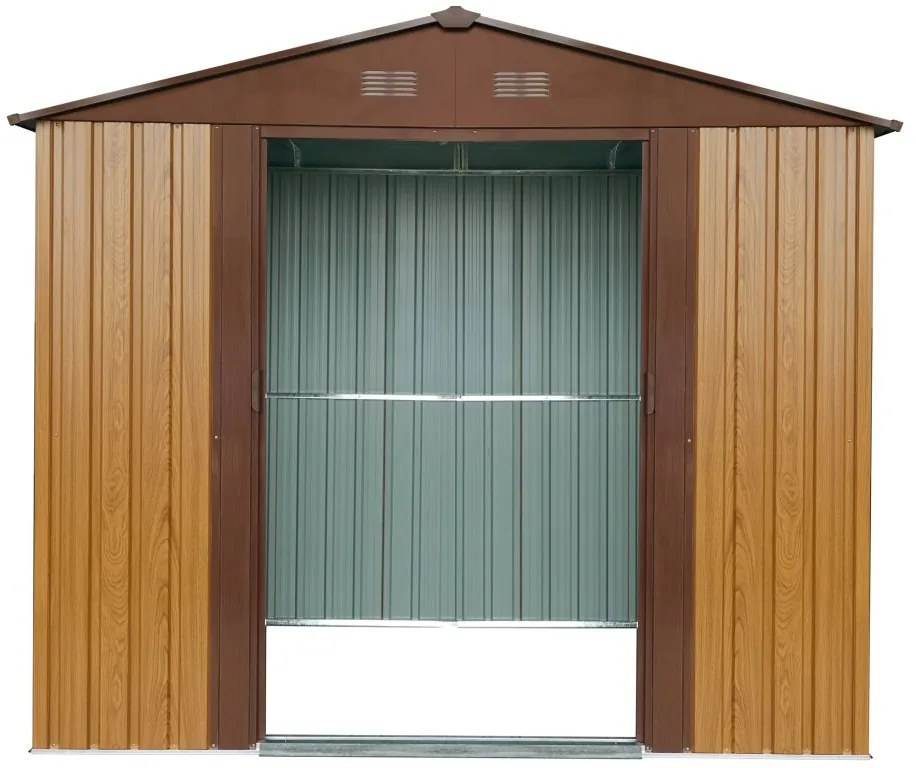 Záhradný domček BestBerg ZDB-4D / 4,1 m² / 236 x 174 x 206 cm / červené drevo / hnedá
