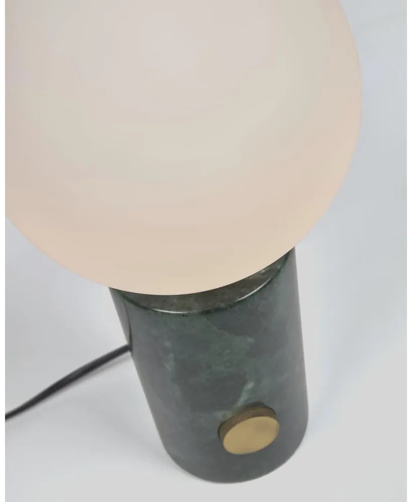 Zelená stolová lampa so skleneným tienidlom (výška 29 cm) Lonela - Kave Home