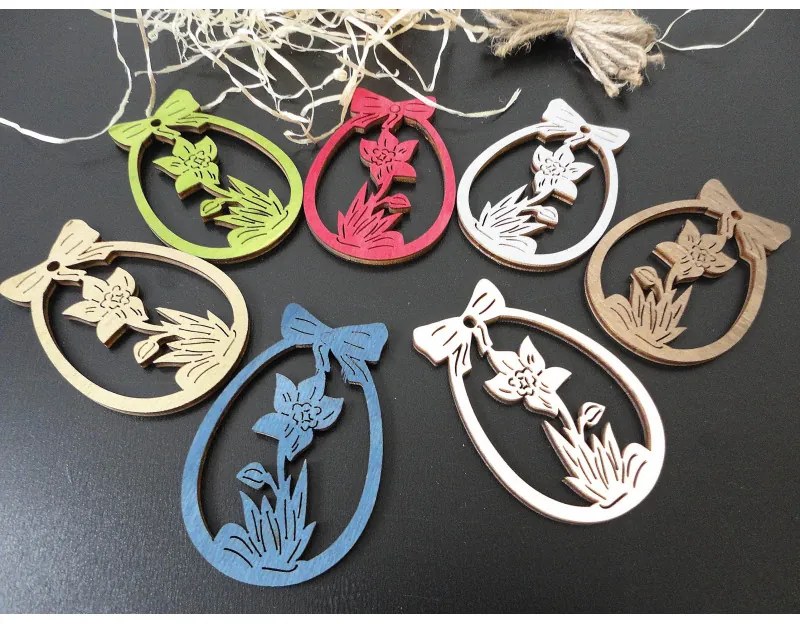 Dekorácia drevených vajíčok na veľkú noc mašľa I SENTOP PR0035 sada