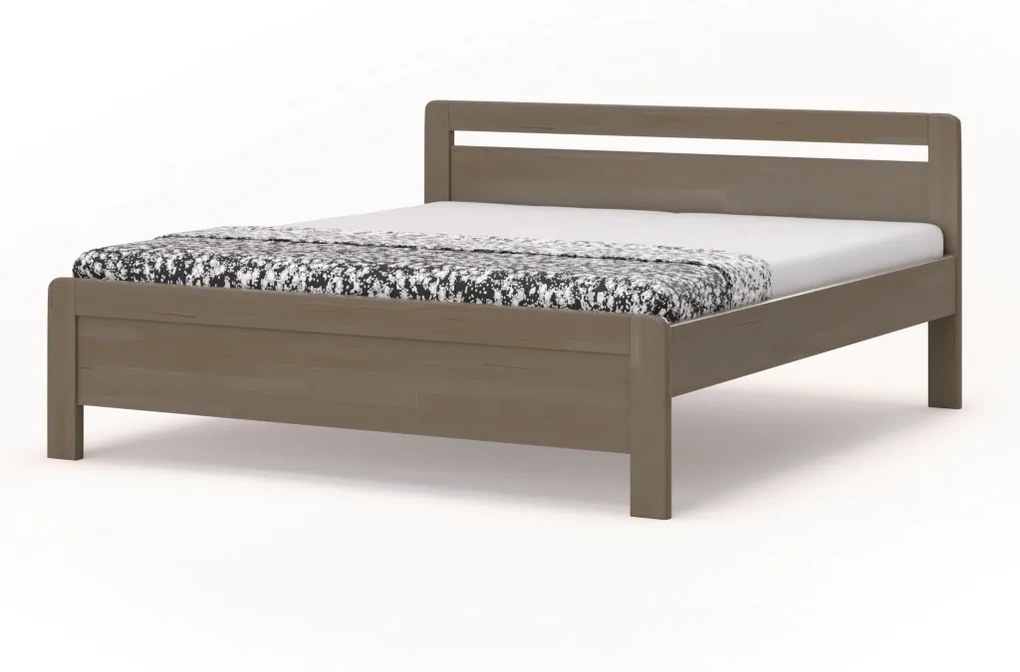BMB KARLO KLASIK - masívna buková posteľ 200 x 200 cm, buk masív