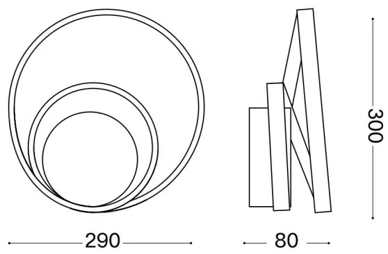 Ideal Lux - LED Nástenné svietidlo OZ LED/26W/230V CRI 90 biela