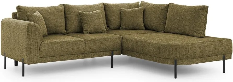 Zelená ženilková rohová pohovka (pravý roh/do L) Mauris – Ropez