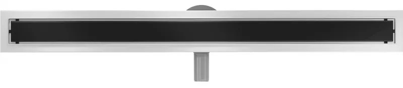 Mexen Flat lineárny nerezový žľab 100 cm, 360 ° sifón, čierne sklo - 1026100-40