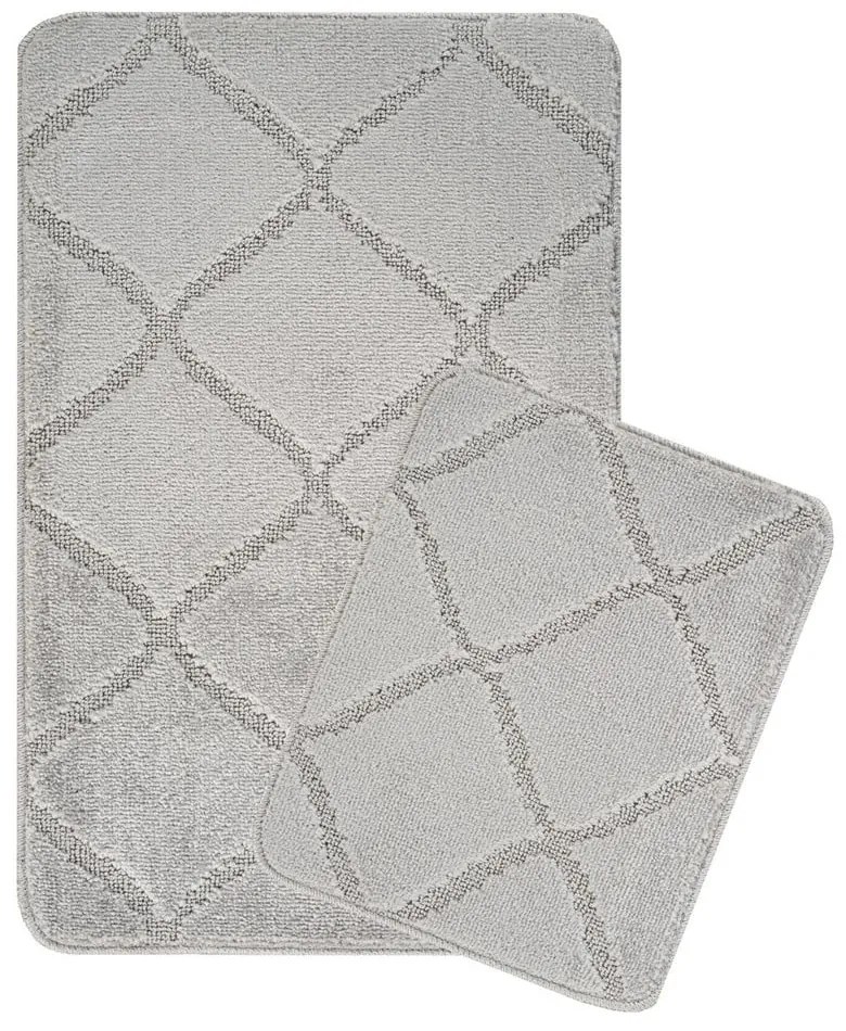 Svetlosivé kúpeľňové predložky v súprave 2 ks 50x80 cm Cizgili – Foutastic