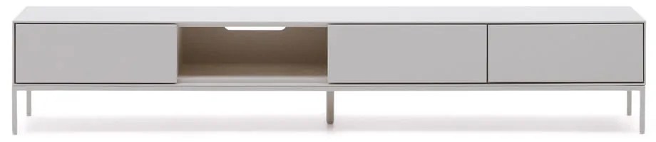 Biely TV stolík 195x35 cm Vedrana – Kave Home