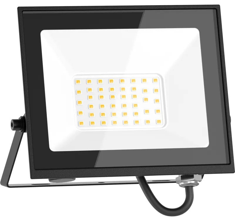 Mexen Luxpro+ LED reflektor, 30W, Studená - 6500K, 3300 lm, čierna - L231-030-65-70
