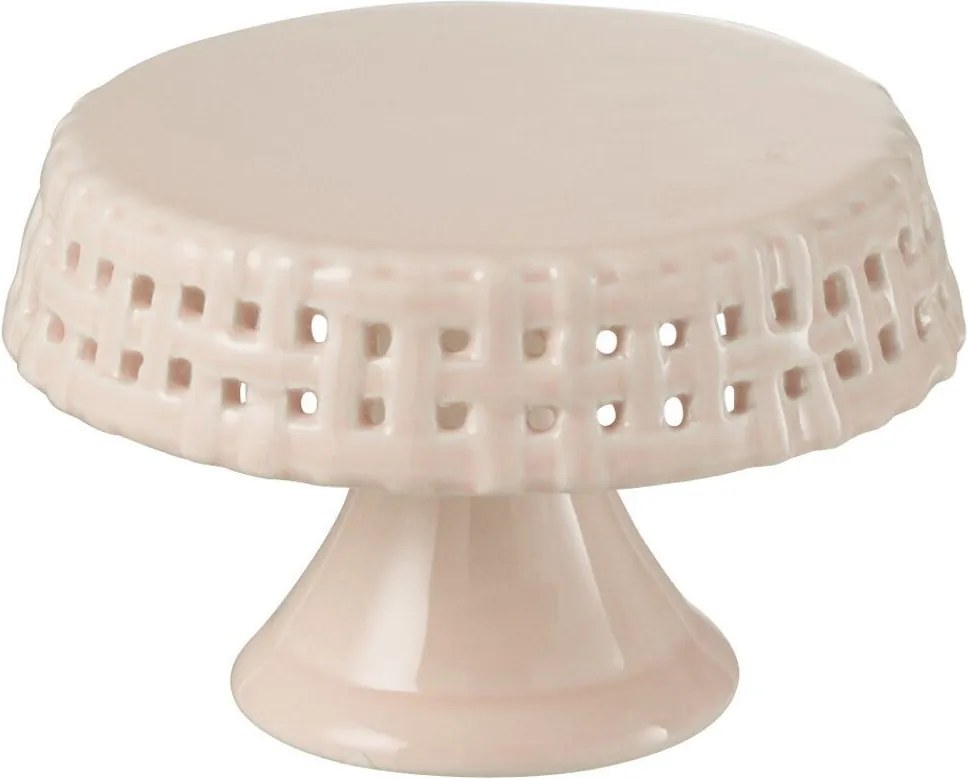 Ružový keramický podnos na nohe Hella Pastel Pink S - Ø 11*7cm