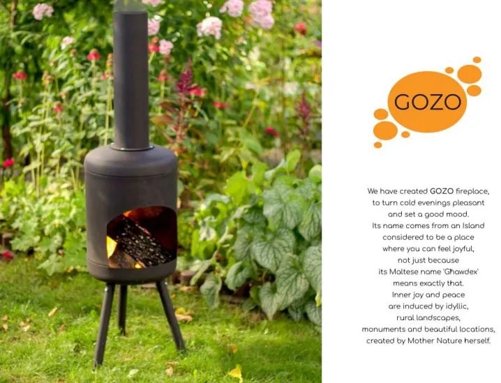 Ohnisko s komínom Gozo Black S