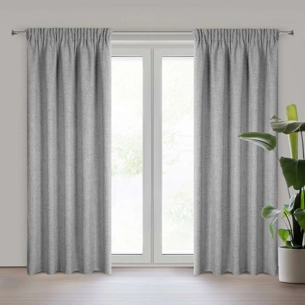 ZÁVES NA PÁSKE JULA2 140X270 CM STRIEBORNÁ