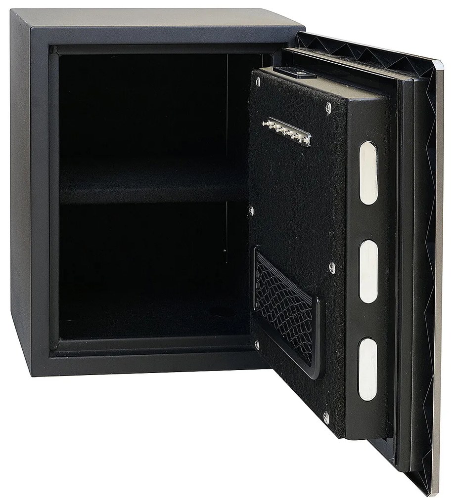 Oceľový trezor v protipožiarnom prevedení s elektronickým zámkom na odtlačok prsta RICHTER RS.45.DE.FIN.FF