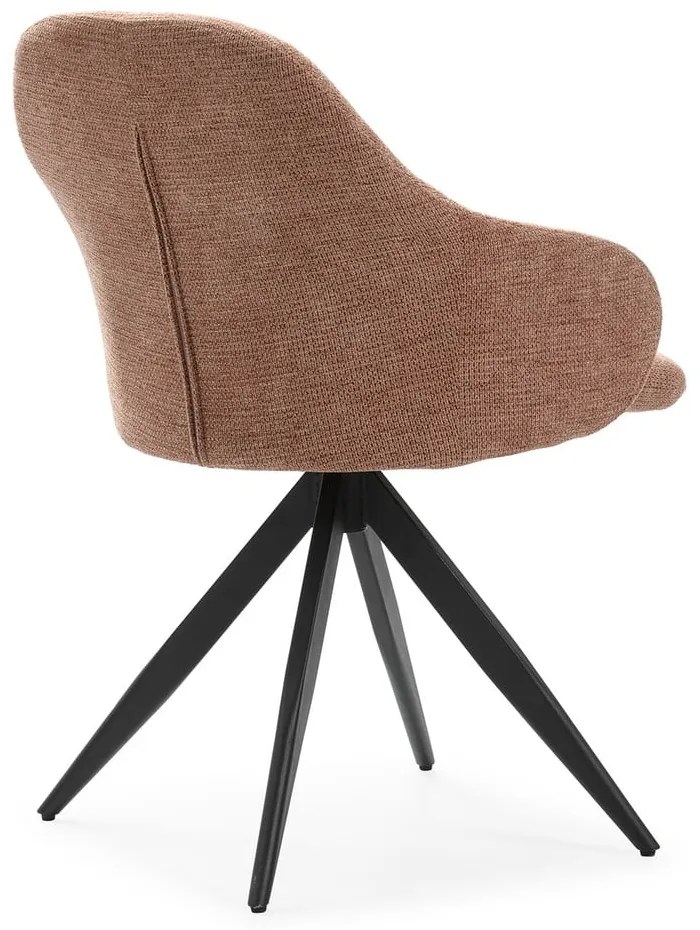 Svetlohnedé čalúnené jedálenské kreslá v súprave s podrúčkami 2 ks Tamara – Marckeric