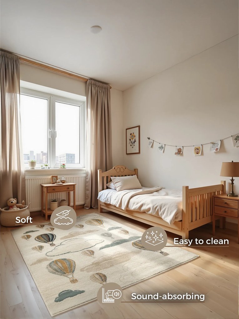 Hanse Home, Detský koberček Adventures 106209 Cream Multicolor, 160x235, viacfarebná, detská izba