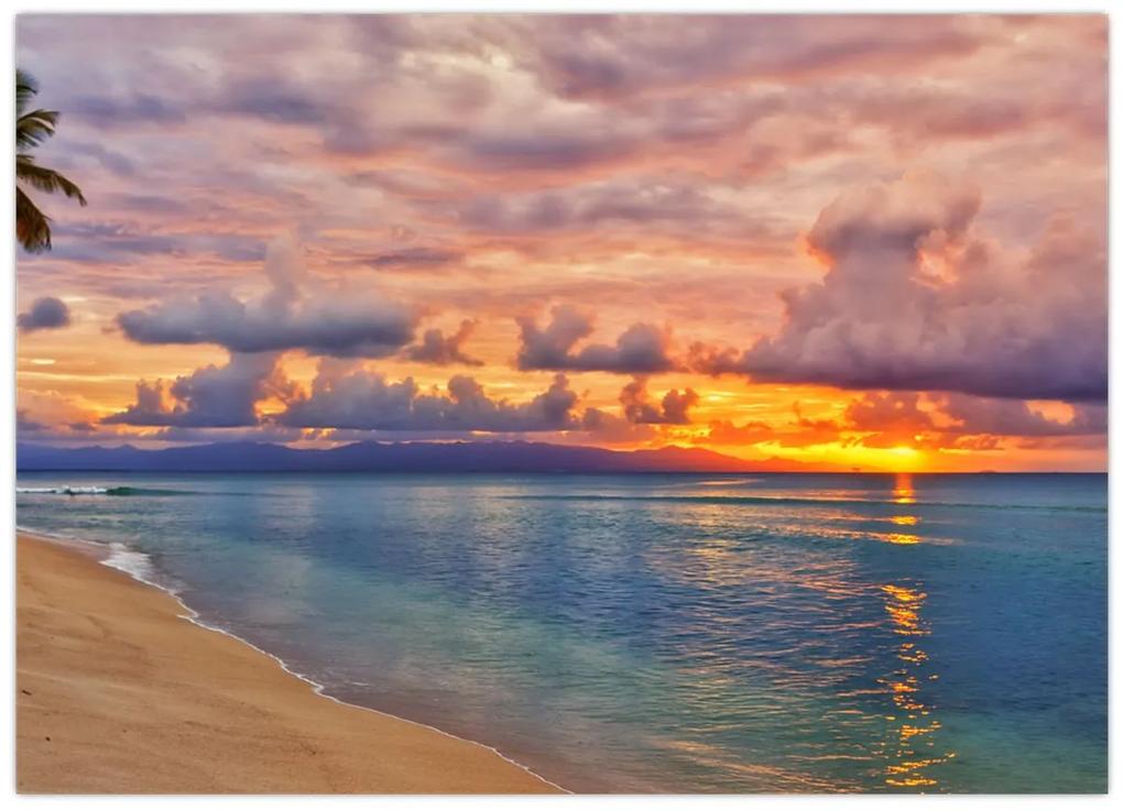 Obraz - Západ slnka na pláži (70x50 cm)