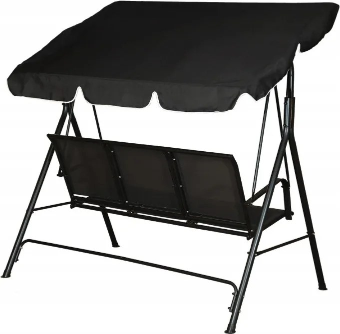 Veľká čierna hojdačka so strieškou