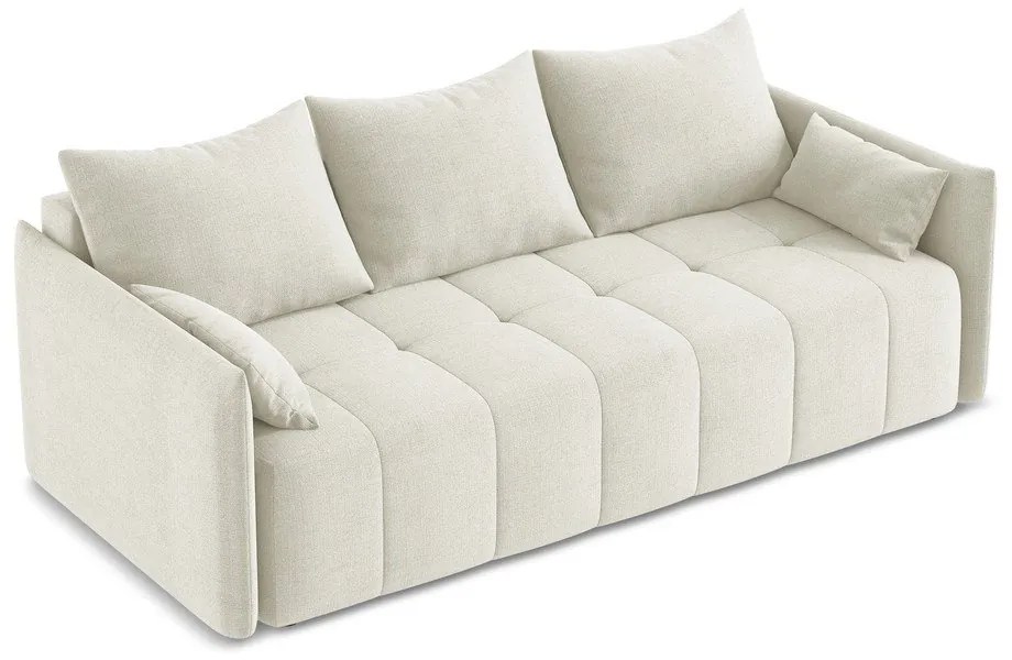 Béžová rozkladacia/s úložným priestorom pohovka 225 cm Moku – Makamii