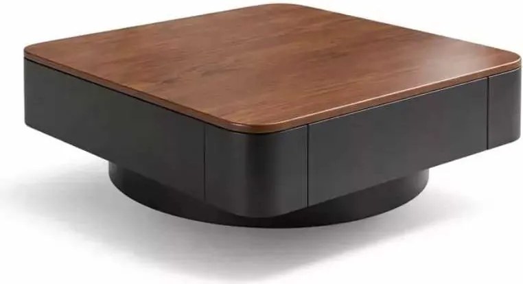 LuxuryForm DESIGN Konferenčný stolík MODENA 80 × 80 cm – hnedý, čierny (set)