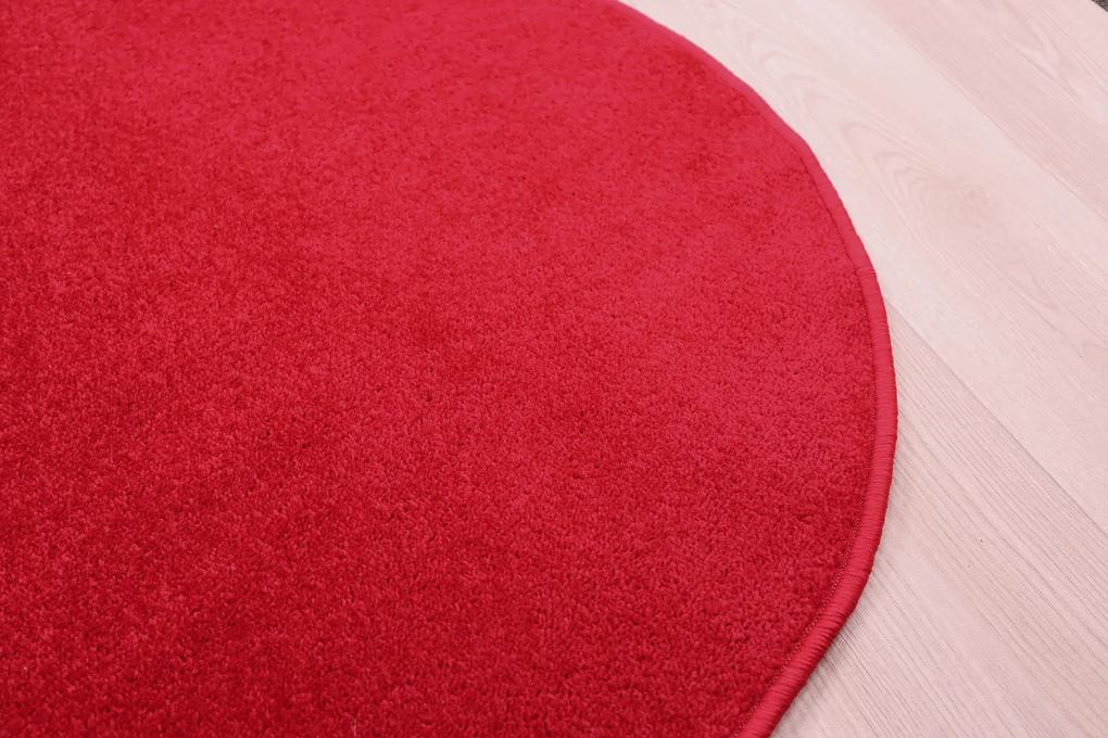 Vopi koberce Kusový koberec Eton červený 15 kruh - 200x200 (priemer) kruh cm