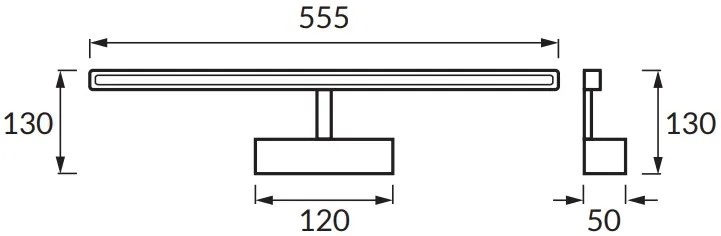 STRÜHM Kúpeľňové svietidlo nad zrkadlo MARTA LED 12W CHROME Neutral White (kanarya) 3576