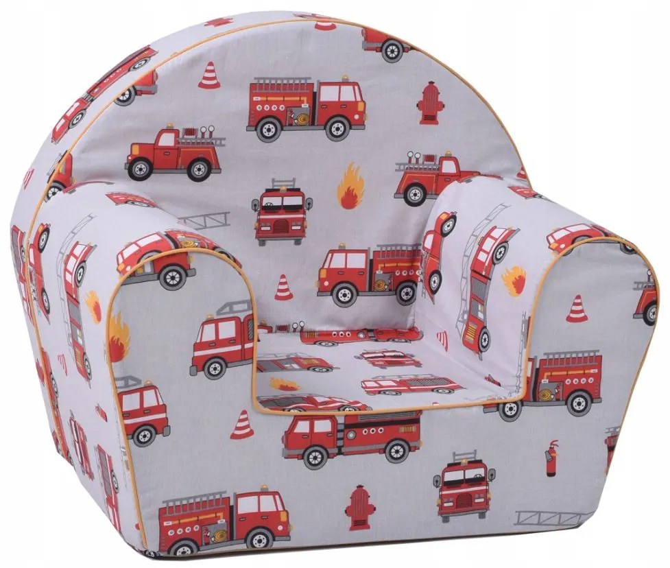 Detské kresielko MINI - Hasiči - šedé