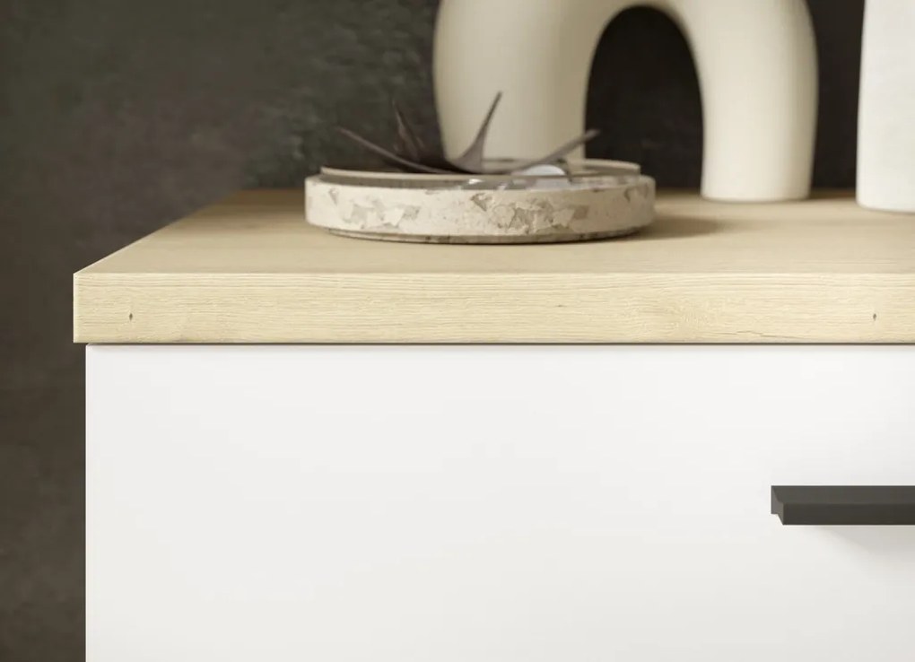 Predsieňová stena Malaga, dub evoke/biela