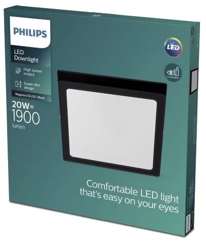 Philips - LED Stropné svietidlo MAGNEOS LED/20W/230V 2700K čierna