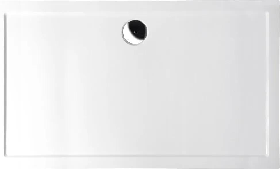 POLYSAN - KARIA sprchová vanička z litého mramoru, obdélník 120x70x4cm, bílá (47511)