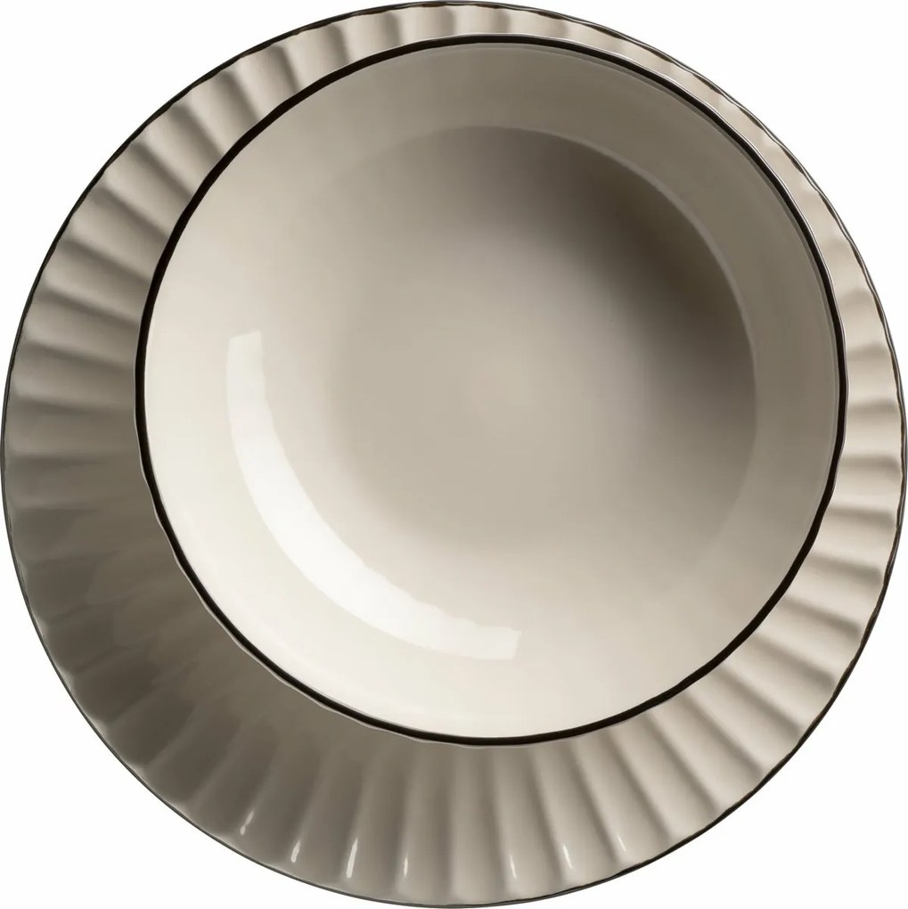 Mäser Súprava plytkých a hlbokých tanierov 8 ks OSITA – krémová